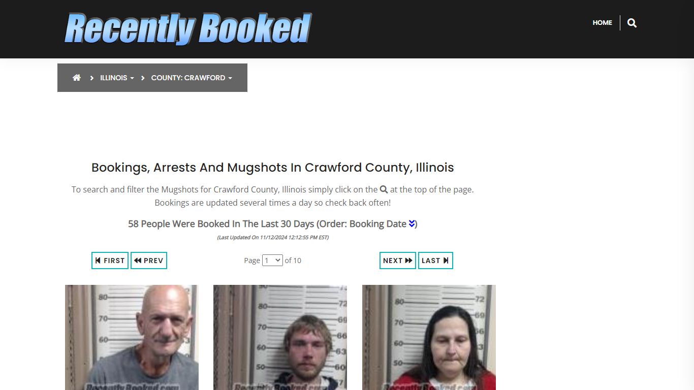 Bookings, Arrests and Mugshots in Crawford County, Illinois