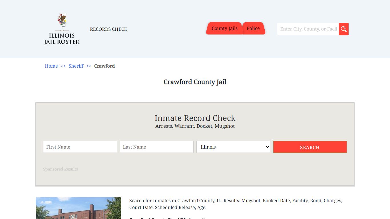 Crawford County Jail - Jail Roster Search